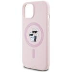 Karl Lagerfeld Silicone Karl&Choupette MagSafe Pink Kryt iPhone 15 Plus
