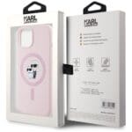 Karl Lagerfeld Silicone Karl&Choupette MagSafe Pink Kryt iPhone 15 Plus