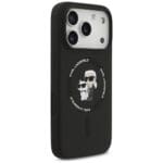 Karl Lagerfeld Silicone Karl&Choupette Ring MagSafe Black Kryt iPhone 17 Pro Max