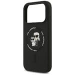 Karl Lagerfeld Silicone Karl&Choupette Ring MagSafe Black Kryt iPhone 17 Pro Max