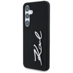 Karl Lagerfeld Silicone Metal Signature Logo Black Kryt Samsung Galaxy S25