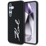 Karl Lagerfeld Silicone Metal Signature Logo Black Kryt Samsung Galaxy S25