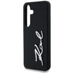 Karl Lagerfeld Silicone Metal Signature Logo Black Kryt Samsung Galaxy S25