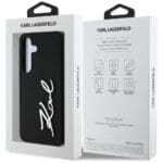 Karl Lagerfeld Silicone Metal Signature Logo Black Kryt Samsung Galaxy S25