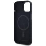 Karl Lagerfeld Silicone Shadow Metal Initial MagSafe Black Kryt iPhone 15