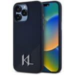 Karl Lagerfeld Silicone Shadow Metal Initial MagSafe Black Kryt iPhone 15 Pro Max