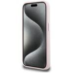 Karl Lagerfeld Silicone Shadow Metal Initial MagSafe Pink Kryt iPhone 15 Pro