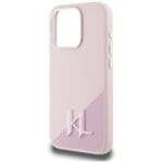 Karl Lagerfeld Silicone Shadow Metal Initial MagSafe Pink Kryt iPhone 15 Pro Max