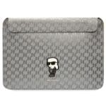 Karl Lagerfeld Sleeve KLCS14SAKHPKG 14" Silver Saffiano Monogram Ikonik