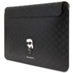 Karl Lagerfeld Sleeve KLCS16SAKHPKK 16" Black Saffiano Monogram Ikonik