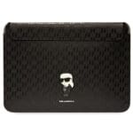 Karl Lagerfeld Sleeve KLCS16SAKHPKK 16" Black Saffiano Monogram Ikonik