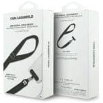 Karl Lagerfeld Universal Strap Tether Patch Choupette Metal Logo Black