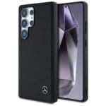 Mercedes Leather Horizontal Debossed Curves MagSafe Black Kryt Samsung Galaxy S25 Ultra