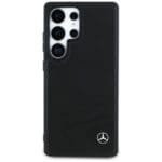 Mercedes Leather Horizontal Debossed Curves MagSafe Black Kryt Samsung Galaxy S25 Ultra