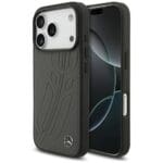 Mercedes Leather Large Laurel Leave MagSafe Antracyt Kryt iPhone 17 Pro