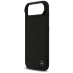 Mercedes Leather Large Laurel Leave MagSafe Black Kryt iPhone 17 Air
