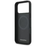 Mercedes Leather Large Laurel Leave MagSafe Black Kryt iPhone 17 Pro Max