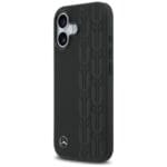 Mercedes Leather Laurel Leaves MagSafe Black Kryt iPhone 17