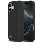 Mercedes Leather Laurel Leaves MagSafe Black Kryt iPhone 17