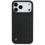 Mercedes Leather Laurel Leaves MagSafe Black Kryt iPhone 17 Pro Max
