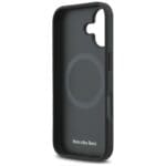 Mercedes Leather Star Pattern Stripes MagSafe Black Kryt iPhone 17