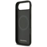Mercedes Leather Star Pattern Stripes MagSafe Black Kryt iPhone 17 Air