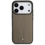 Mercedes Leather The Move MagSafe Taupe Kryt iPhone 17 Pro