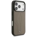 Mercedes Leather The Move MagSafe Taupe Kryt iPhone 17 Pro