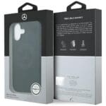 Mercedes Leather Vintage Logo MagSafe Black Kryt iPhone 17