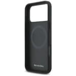 Mercedes Leather Vintage Logo MagSafe Black Kryt iPhone 17 Pro Max