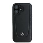 Mercedes MEHCP16MARMBK Black Hardcase Leather Urban Kryt iPhone 16 Plus