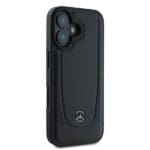 Mercedes MEHCP16MARMBK Black Hardcase Leather Urban Kryt iPhone 16 Plus