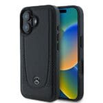 Mercedes MEHCP16SARMBK Black Hardcase Leather Urban Kryt iPhone 16