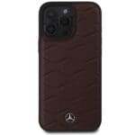 Mercedes MEHCP16X23RWRSR Red Hardcase MB Waves Leather Kryt iPhone 16 Pro Max