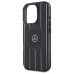 Mercedes MEHMP16L23HRSK Black Hardcase MB Double Layer Crossed Lines MagSafe Kryt iPhone 16 Pro