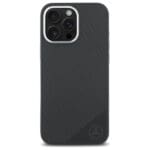 Mercedes MEHMP16L23SUGDK Black Hardcase Silicone Tonal Logo Wood Pattern MagSafe Kryt iPhone 16 Pro
