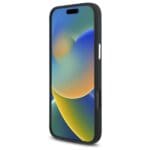 Mercedes MEHMP16L23SUGDK Black Hardcase Silicone Tonal Logo Wood Pattern MagSafe Kryt iPhone 16 Pro