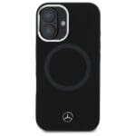 Mercedes MEHMP16S23SUTTK Black Hardcase Silicone Tonal Logo MagSafe Kryt iPhone 16