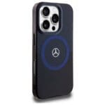 Mercedes MEHMP16X23HBIKV Black blue Hardcase MB Double Layer BiColor MagSafe Kryt iPhone 16 Pro Max