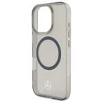 Mercedes MEHMP16X23HUOSK Black Hardcase Silver Ring MagSafe Kryt iPhone 16 Pro Max