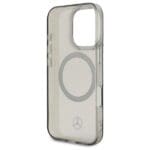 Mercedes MEHMP16X23HUOSK Black Hardcase Silver Ring MagSafe Kryt iPhone 16 Pro Max
