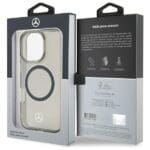 Mercedes MEHMP16X23HUOSK Black Hardcase Silver Ring MagSafe Kryt iPhone 16 Pro Max
