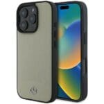Mercedes MEHMP16X23RBARE Beige Hardcase MB TextuRed and Plain Leather MagSafe Kryt iPhone 16 Pro Max