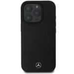 Mercedes MEHMP16X23RBARK Black Hardcase TextuRed And Plain Leather MagSafe Kryt iPhone 16 Pro Max
