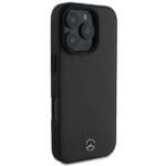 Mercedes MEHMP16X23RBARK Black Hardcase TextuRed And Plain Leather MagSafe Kryt iPhone 16 Pro Max
