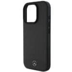 Mercedes MEHMP16X23RBARK Black Hardcase TextuRed And Plain Leather MagSafe Kryt iPhone 16 Pro Max