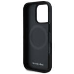 Mercedes MEHMP16X23RBARK Black Hardcase TextuRed And Plain Leather MagSafe Kryt iPhone 16 Pro Max