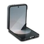 Mercedes MEHMZF623RBGVK F741 Black Leather Wood Imitation MagSafe Kryt Samsung Galaxy Z Flip 6