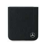 Mercedes MEHMZF623RBGVK F741 Black Leather Wood Imitation MagSafe Kryt Samsung Galaxy Z Flip 6