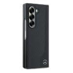 Mercedes MEHMZFD623RBGVK F956 Black Leather Wood Imitation MagSafe Kryt Samsung Galaxy Z Fold 6